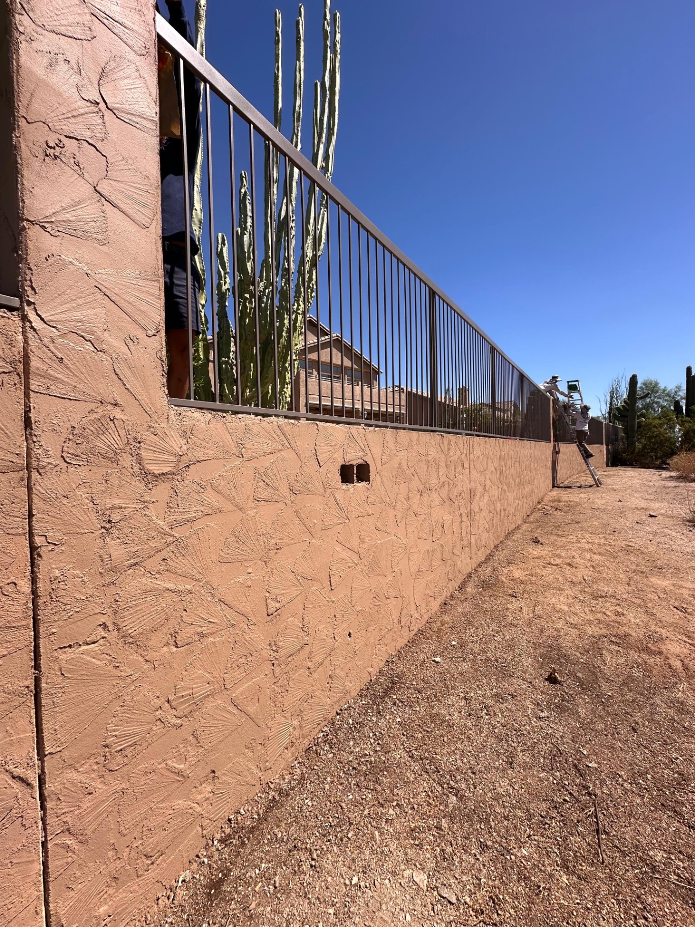 Boundary Wall Stucco — after